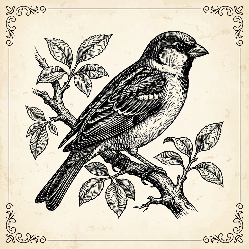 Sparrow & Spade sparrow stamp